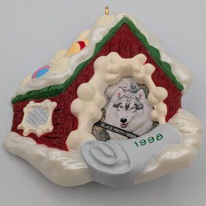 Hallmark Keepsake Special Dog Photo Holder 1998 Vintage Christmas Ornament